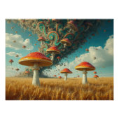 Psychedelische Paisley paddenstoelen Perfect Poster (Voorkant)