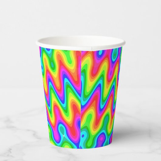 Psychedelische papierbekertjes papieren bekers (Rechts)