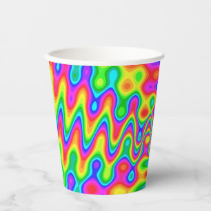 Psychedelische papierbekertjes papieren bekers