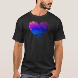 Psychedelische Party Liquid Heart T-shirt