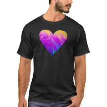 Psychedelische Party Liquid Heart T-shirt