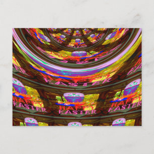 Psychedelische Pasen Kaleidoscoop Art Print Briefkaart