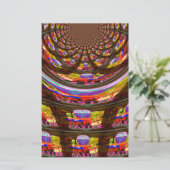 Psychedelische Pasen Kaleidoscoop Art Print Briefpapier (Staand voorkant)