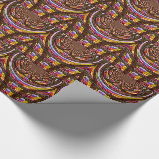 Psychedelische Pasen Kaleidoscoop Art Print Cadeaupapier (Hoek)