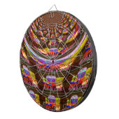 Psychedelische Pasen Kaleidoscoop Art Print Dartbord (Voorkant Rechts)