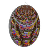 Psychedelische Pasen Kaleidoscoop Art Print Dartbord (Voorkant Links)