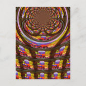 Psychedelische Pasen Kaleidoscoop Art Print Feestdagenkaart (Voorkant)