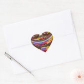 Psychedelische Pasen Kaleidoscoop Art Print Hart Sticker (Envelop)
