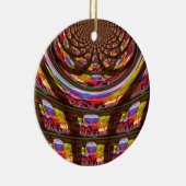 Psychedelische Pasen Kaleidoscoop Art Print Keramisch Ornament (Rechts)