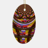 Psychedelische Pasen Kaleidoscoop Art Print Keramisch Ornament (Rechts)