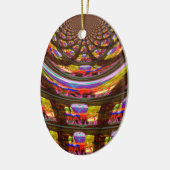 Psychedelische Pasen Kaleidoscoop Art Print Keramisch Ornament (Links)