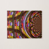 Psychedelische Pasen Kaleidoscoop Art Print Legpuzzel (Horizontaal)