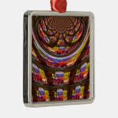 Psychedelische Pasen Kaleidoscoop Art Print Metalen Ornament (Rechts)