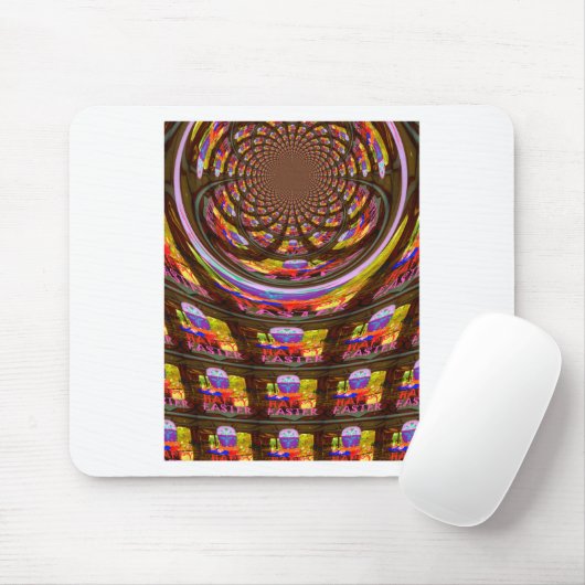 Psychedelische Pasen Kaleidoscoop Art Print Muismat (Met muis)