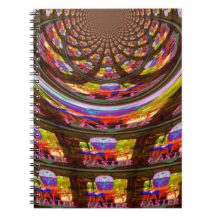 Psychedelische Pasen Kaleidoscoop Art Print Notitieboek