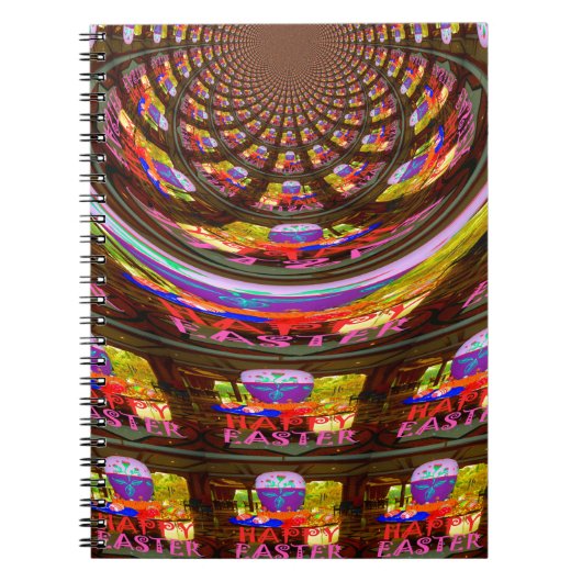 Psychedelische Pasen Kaleidoscoop Art Print Notitieboek (Voorkant)