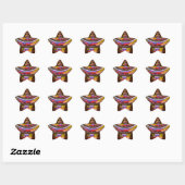 Psychedelische Pasen Kaleidoscoop Art Print Ster Sticker (Vel)