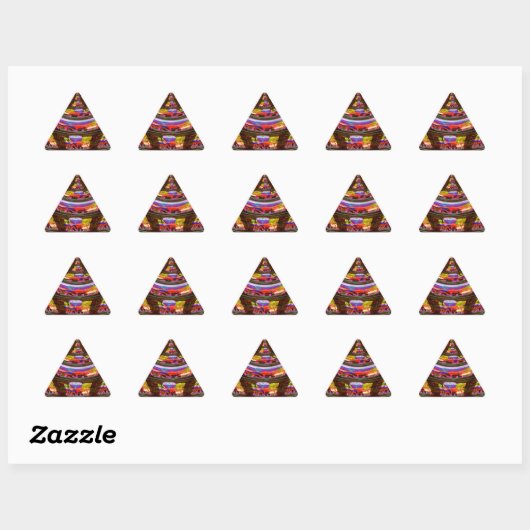 Psychedelische Pasen Kaleidoscoop Art Print Sticker (Vel)