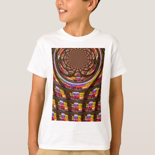 Psychedelische Pasen Kaleidoscoop Art Print T-shirt (Voorkant)