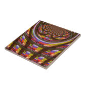 Psychedelische Pasen Kaleidoscoop Art Print Tegeltje (Zijkant)