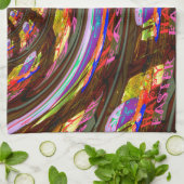 Psychedelische Pasen Kaleidoscoop Art Print Theedoek (Gevouwen)