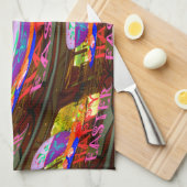 Psychedelische Pasen Kaleidoscoop Art Print Theedoek (Quarter Fold)