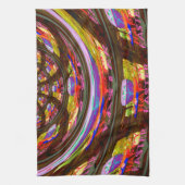 Psychedelische Pasen Kaleidoscoop Art Print Theedoek (Verticaal)
