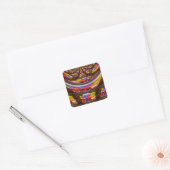 Psychedelische Pasen Kaleidoscoop Art Print Vierkante Sticker (Envelop)