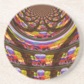 Psychedelische Pasen Kaleidoscoop Art Print Zandsteen Onderzetter (Voorkant)