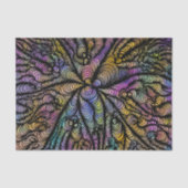 Psychedelische Pastel Regenboog Golf Optische Illu Tissuepapier (Voorkant)
