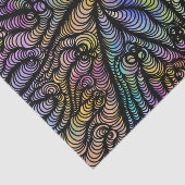 Psychedelische Pastel Regenboog Golf Optische Illu Tissuepapier (Detail)