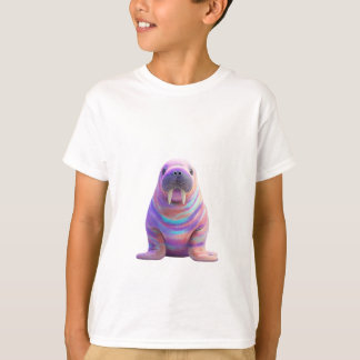Psychedelische Pastel Tie-Dye Walrus Kinderen T-shirt