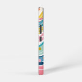 psychedelische pastelregenbooggolf samsung galaxy hoesje (Rechterkant)