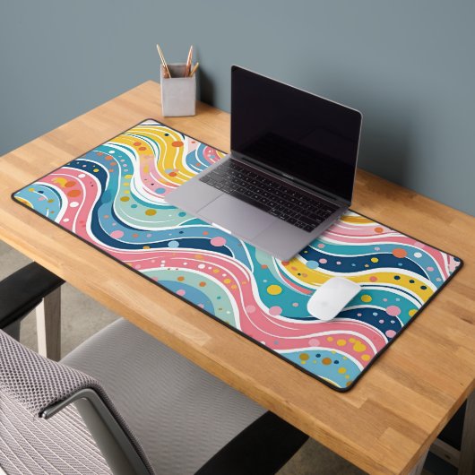 Psychedelische Pastelregenbooggolfontwerp Bureaumat (Kantoor 2)