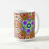 Psychedelische Patroon 3X6 Koffiemok (Voorkant rechts)