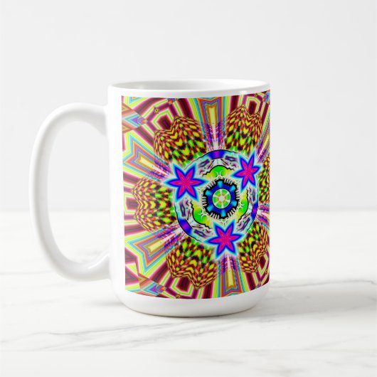 Psychedelische Patroon 3X6 Koffiemok (Links)