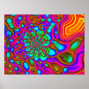 Psychedelische plons poster