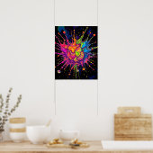 Psychedelische plons poster (Keuken)