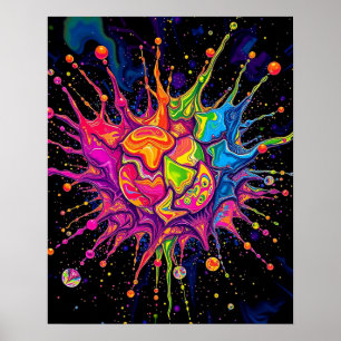 Psychedelische plons poster