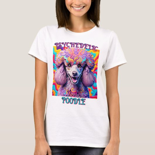 "PSYCHEDELISCHE POEDEL" T-SHIRT (Voorkant)