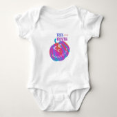 Psychedelische Pompoen Hart Baby Bodysuit (Voorkant)