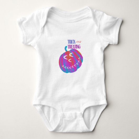 Psychedelische Pompoen Hart Baby Bodysuit (Voorkant)