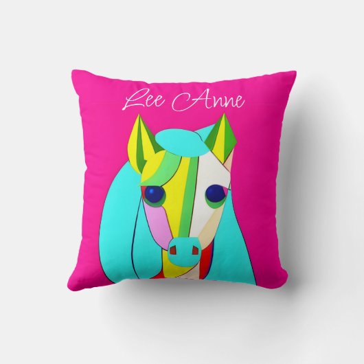 Psychedelische Pony dromen Kussen (Achterkant)