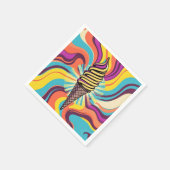 Psychedelische Pop Art Ijsje Servet (Hoek)