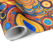 Psychedelische Pop Art Retro Cadeaus voor kleindoc Cadeaupapier (Rol Hoek)