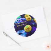 Psychedelische pop blokplaat ronde sticker (Envelop)