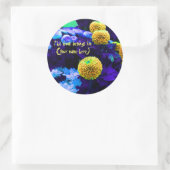 Psychedelische pop blokplaat ronde sticker (Tas)