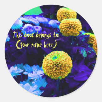Psychedelische pop blokplaat ronde sticker