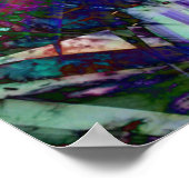 Psychedelische Poster-regenboogdaskleurige oerwoud Poster (Hoek)