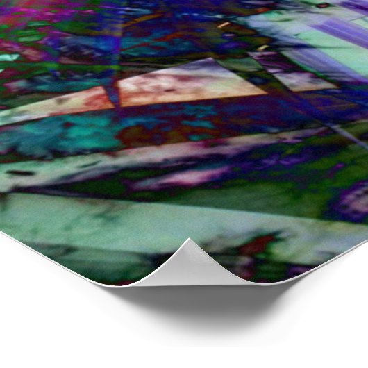 Psychedelische Poster-regenboogdaskleurige oerwoud Poster (Hoek)